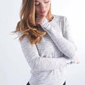 ZYIA‎ ACTIVE ash split back long sleeve shirt Sz M